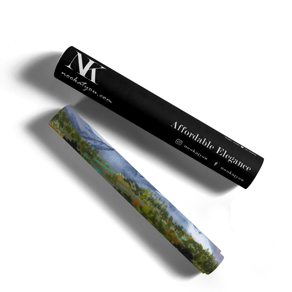 Autumn Mountains Landscape Art Print - XS / Matte Paper / Rolled Art - Nook At You