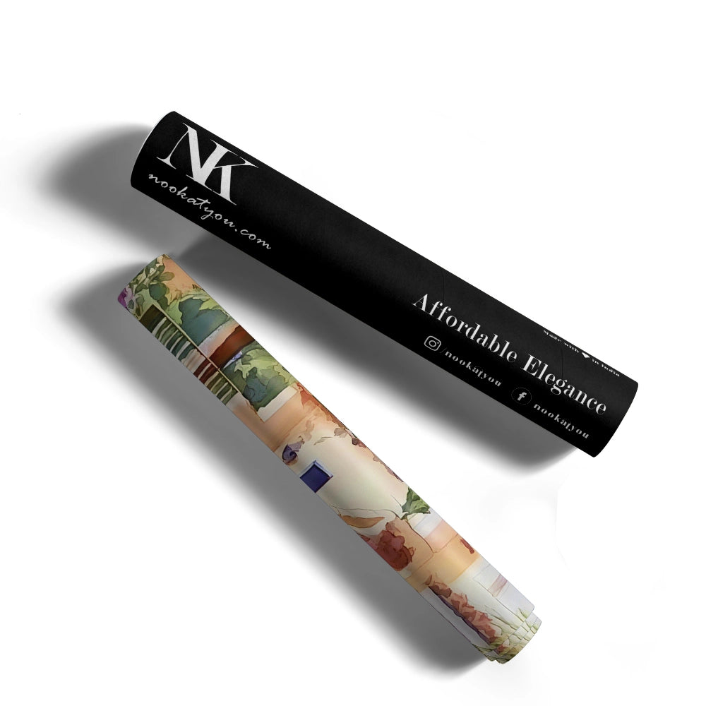 The Quiet Villa Canvas Landscape Painting - XS / Matte Paper / Rolled Art - Nook At You