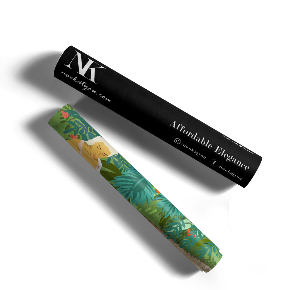 Cheetah On the Wild Side Botanical Wall Art - XS / Matte Paper / Rolled Art - Nook At You