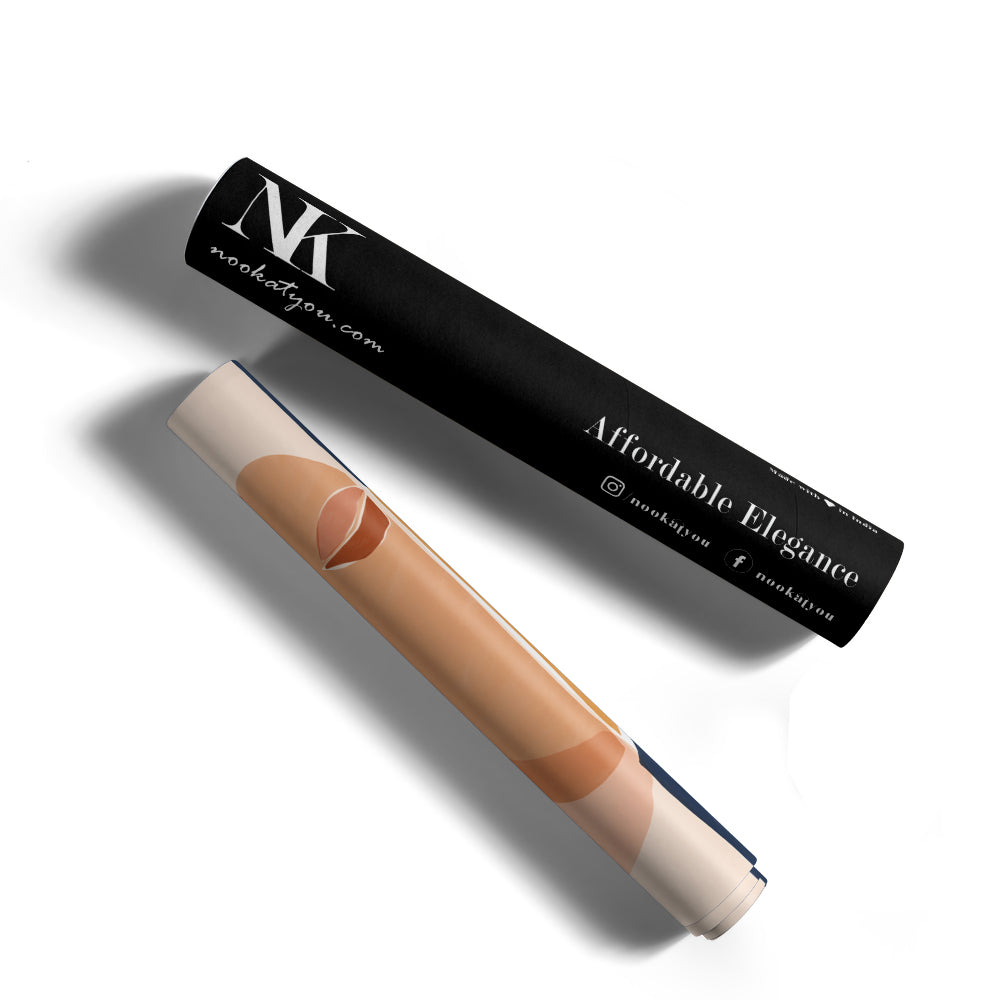 Half Face Half Sun Canvas Painting - XS / Matte Paper / Rolled Art - Nook At You