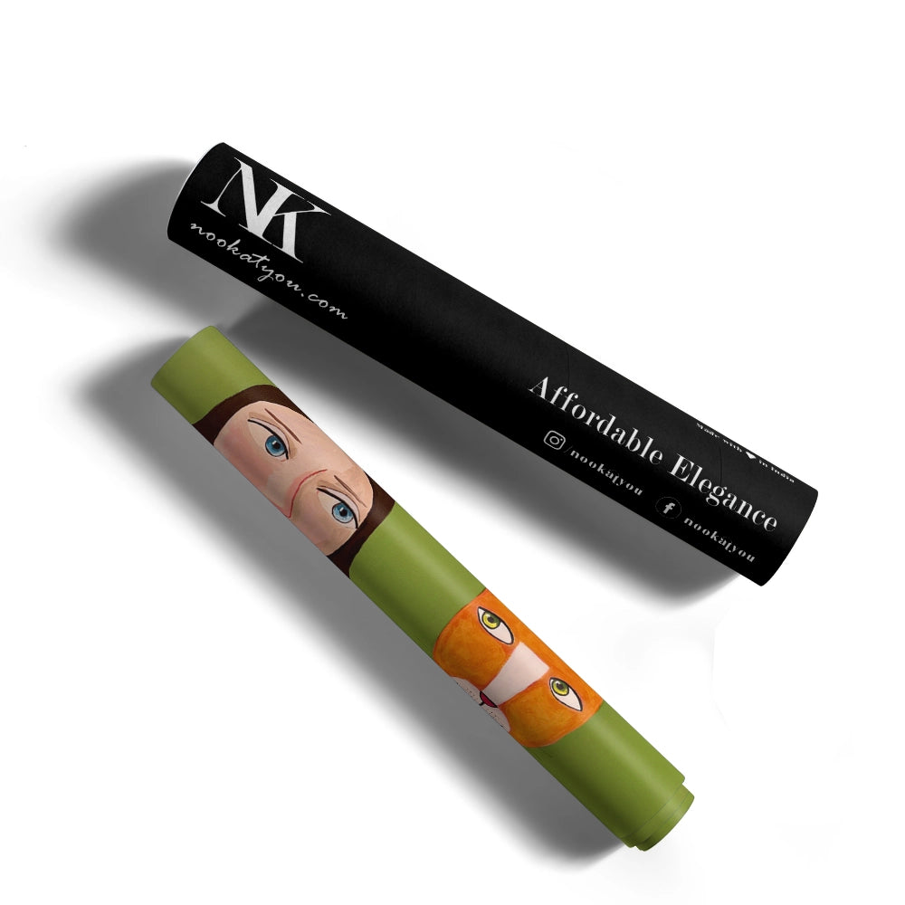 Lady and Cat Drinking Wine Women Illustration Painting - XS / Matte Paper / Rolled Art - Nook At You