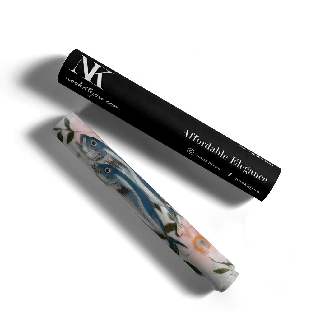 Sardines In Pink Wall Art Print - XS / Matte Paper / Rolled Art - Nook At You