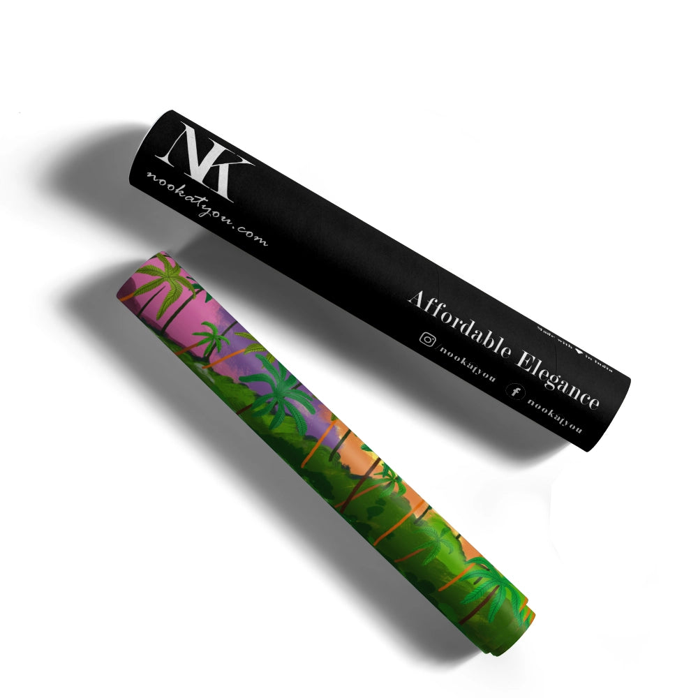 Tropical Backwaters of Kerala Landscape Canvas Paintings - XS / Matte Paper / Rolled Art - Nook At You