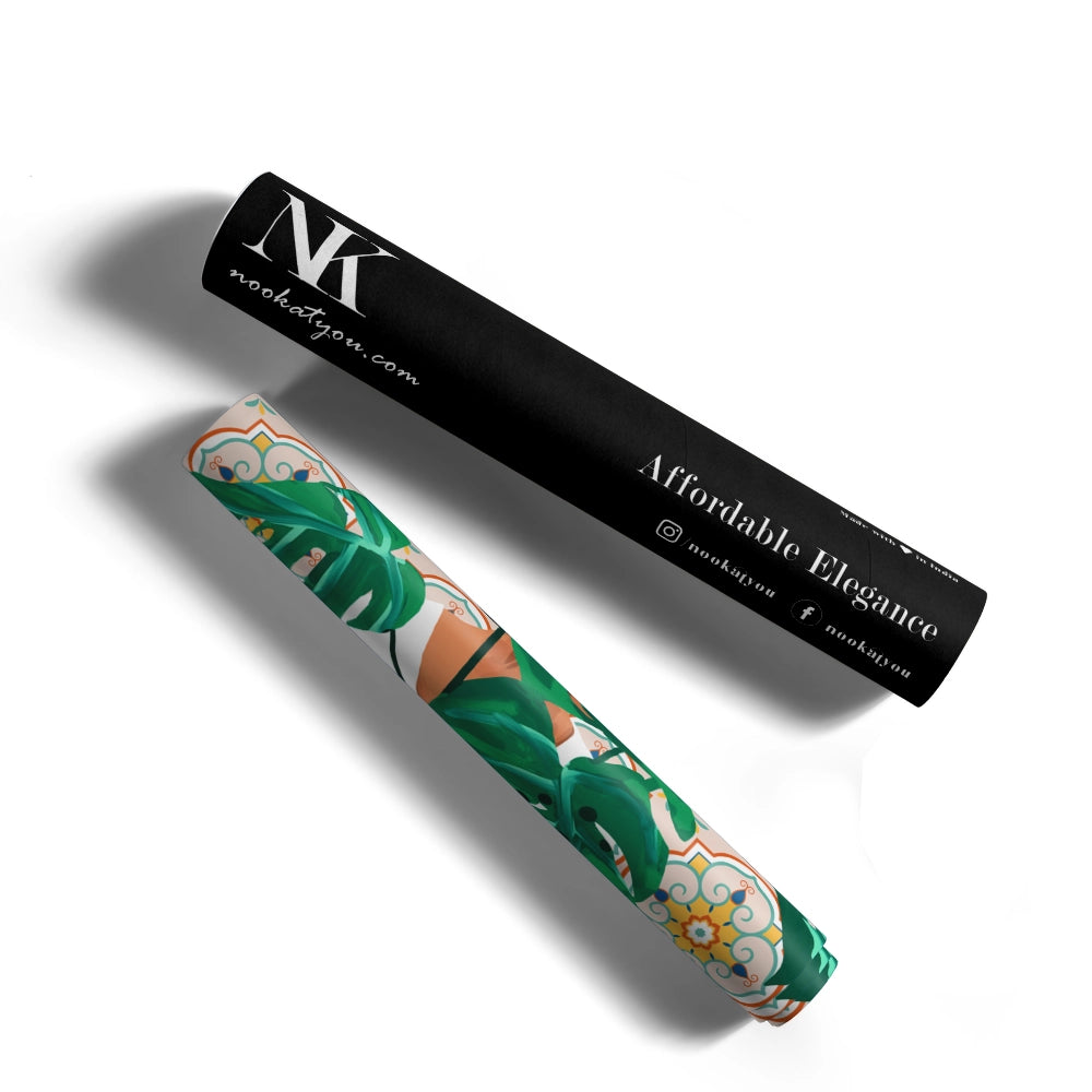 Monstera Plant Lady Boho Art Painting - XS / Matte Paper / Rolled Art - Nook At You