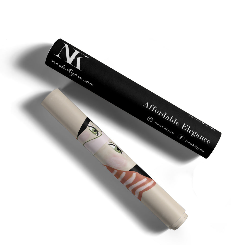 Lady in jumper Boho Artwork - XS / Matte Paper / Rolled Art - Nook At You