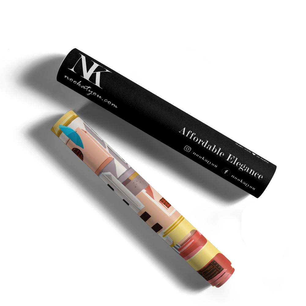 Pastel Cityscape Canvas Painting - XS / Matte Paper / Rolled Art - Nook At You