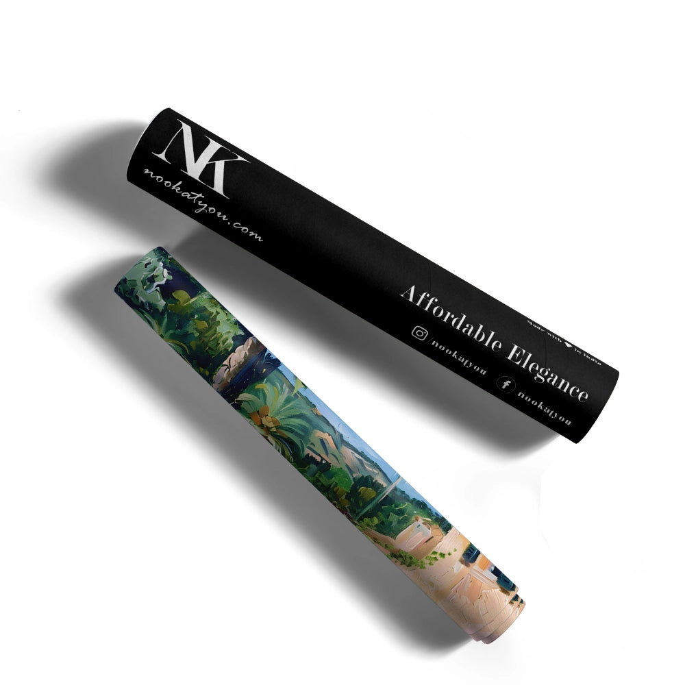 Pool and Palm Landscape Wall Decor - XS / Matte Paper / Rolled Art - Nook At You