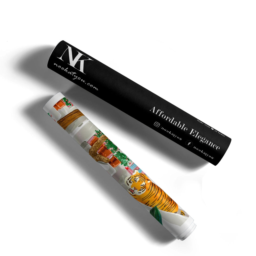 Tigers In Greece Botanical Wall Art - 5XL / Canvas / Rolled Art - Nook At You