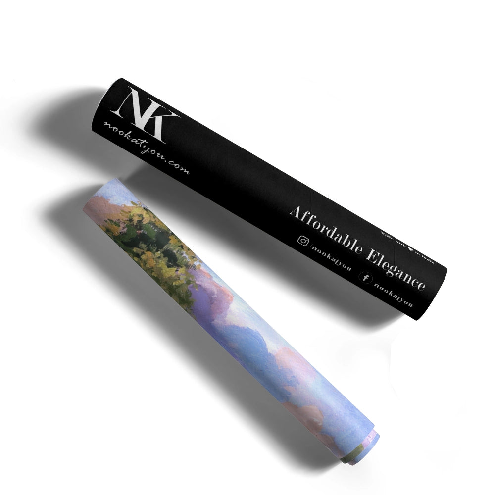 Pastel Cloudscape Tree Landscape Painting - XS / Matte Paper / Rolled Art - Nook At You