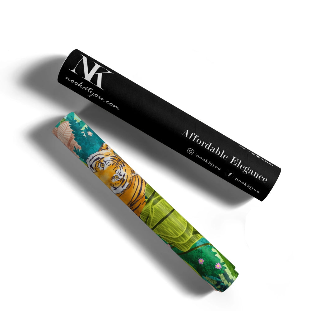 Jungle Tiger Botanical Art Prints - XS / Matte Paper / Rolled Art - Nook At You