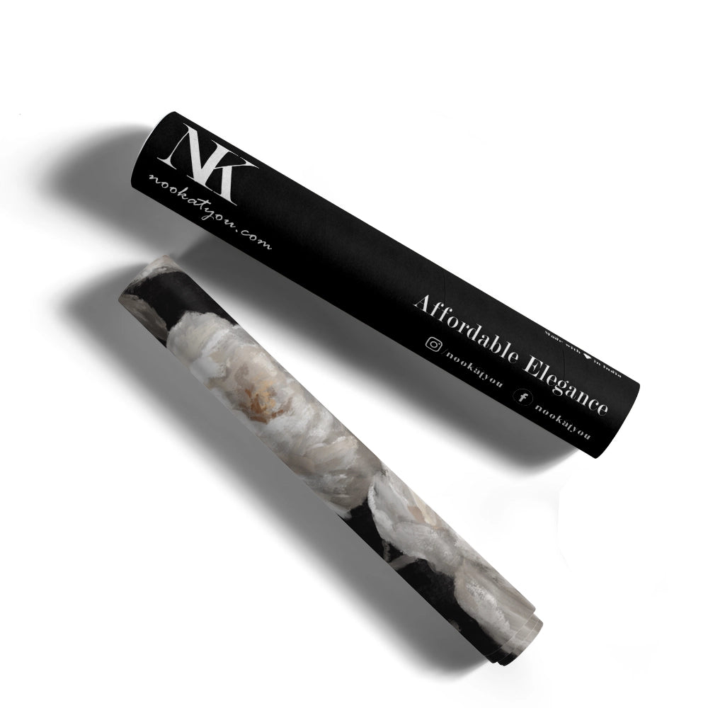 Moonlit Petals Botanical Painting - XS / Matte Paper / Rolled Art - Nook At You