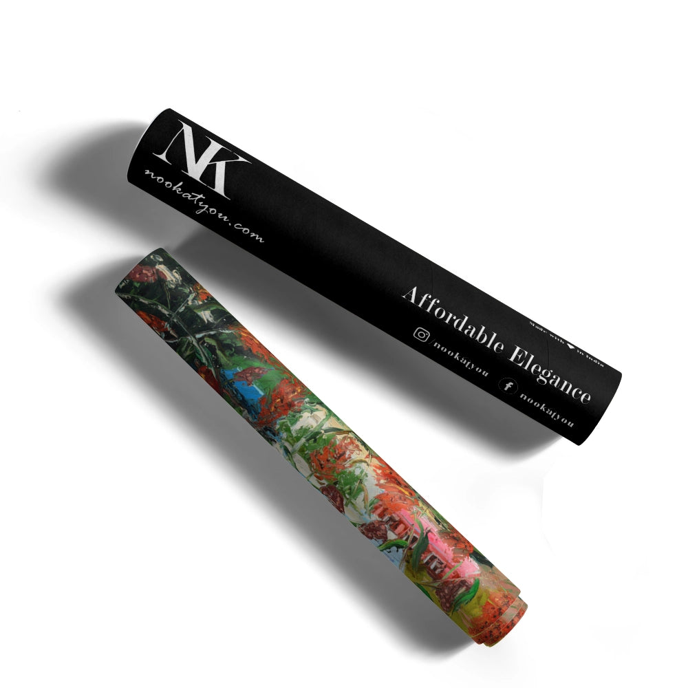 Vibrant Sorghum Field Landscape Nature Painting - XS / Matte Paper / Rolled Art - Nook At You