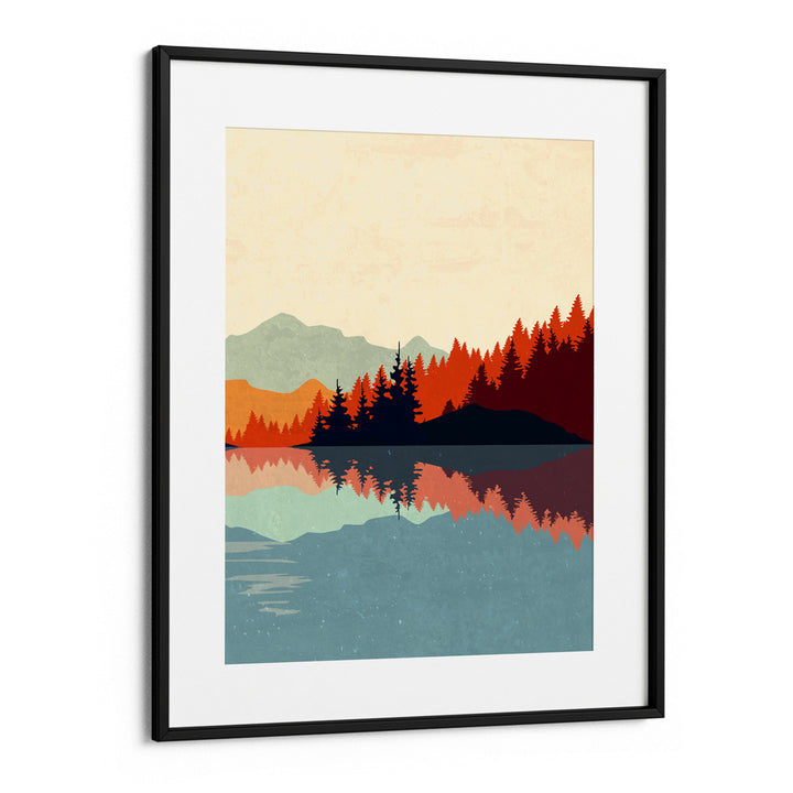 Vibrant Lake Landscape Art