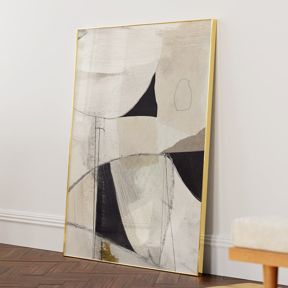 Wabi Linea – Neutral Abstract Aesthetic Art Print - XS / Matte Paper / Rolled Art - Nook At You