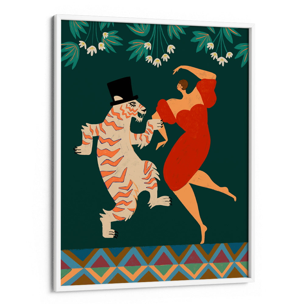 Dance with a Tiger Wall Art Print - 5XL / Canvas / Rolled Art - Nook At You