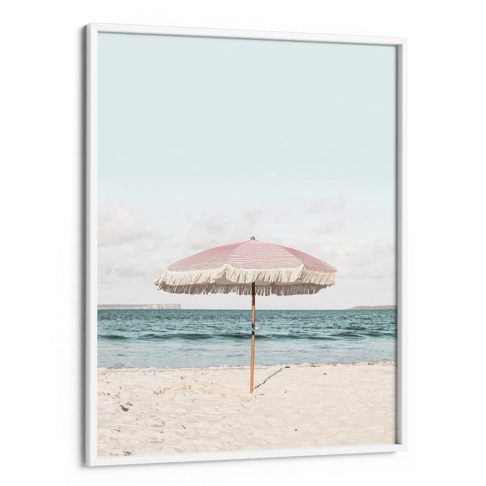 Pink Umbrella Landscape Art Print - XS / Matte Paper / Rolled Art - Nook At You