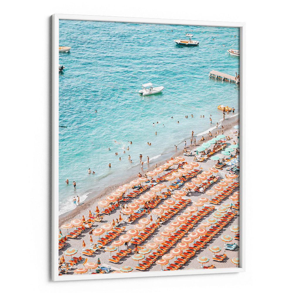 Positano Beach Landscape Art Print (Vertical) - XS / Matte Paper / Rolled Art - Nook At You