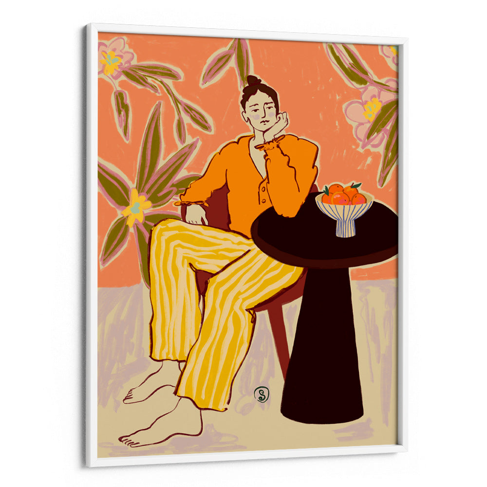 Woman With Oranges Boho Wall Art - 5XL / Canvas / Rolled Art - Nook At You