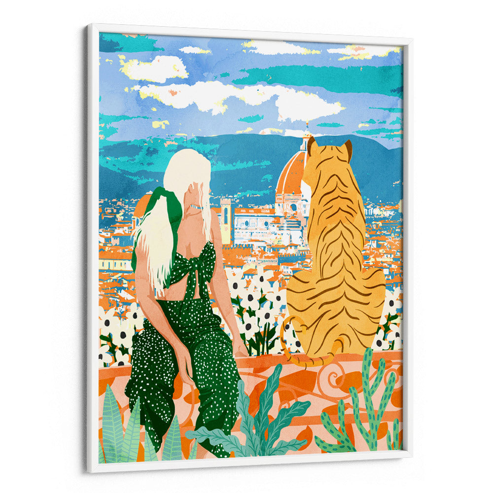 The Italian View Women Illustrations Wall Art - XS / Matte Paper / Rolled Art - Nook At You