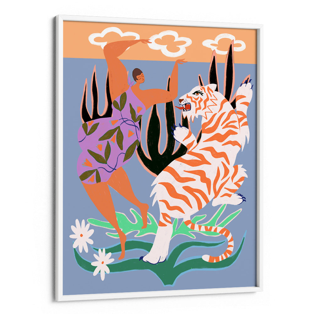 Dance with a Tiger 2 Art Print - 5XL / Canvas / Rolled Art - Nook At You