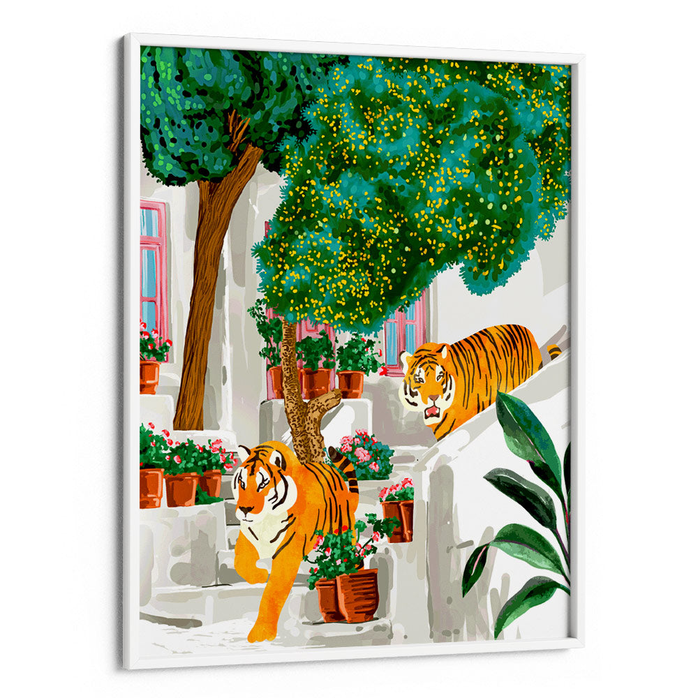 Tiger Tropical Luxury Villa Art Print - XS / Matte Paper / Rolled Art - Nook At You