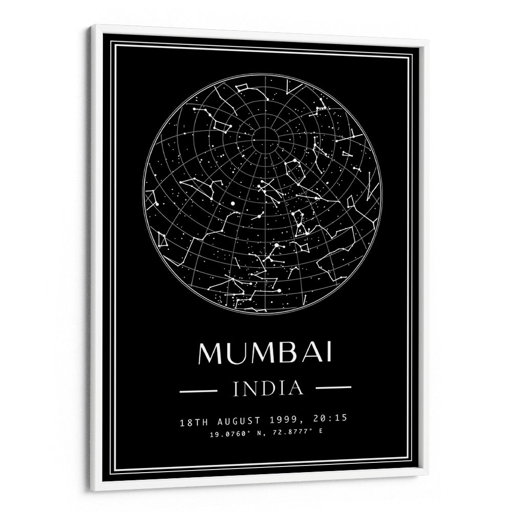 Custom Star Map - Black - Classic - XS / Canvas / Rolled Art - Nook At You