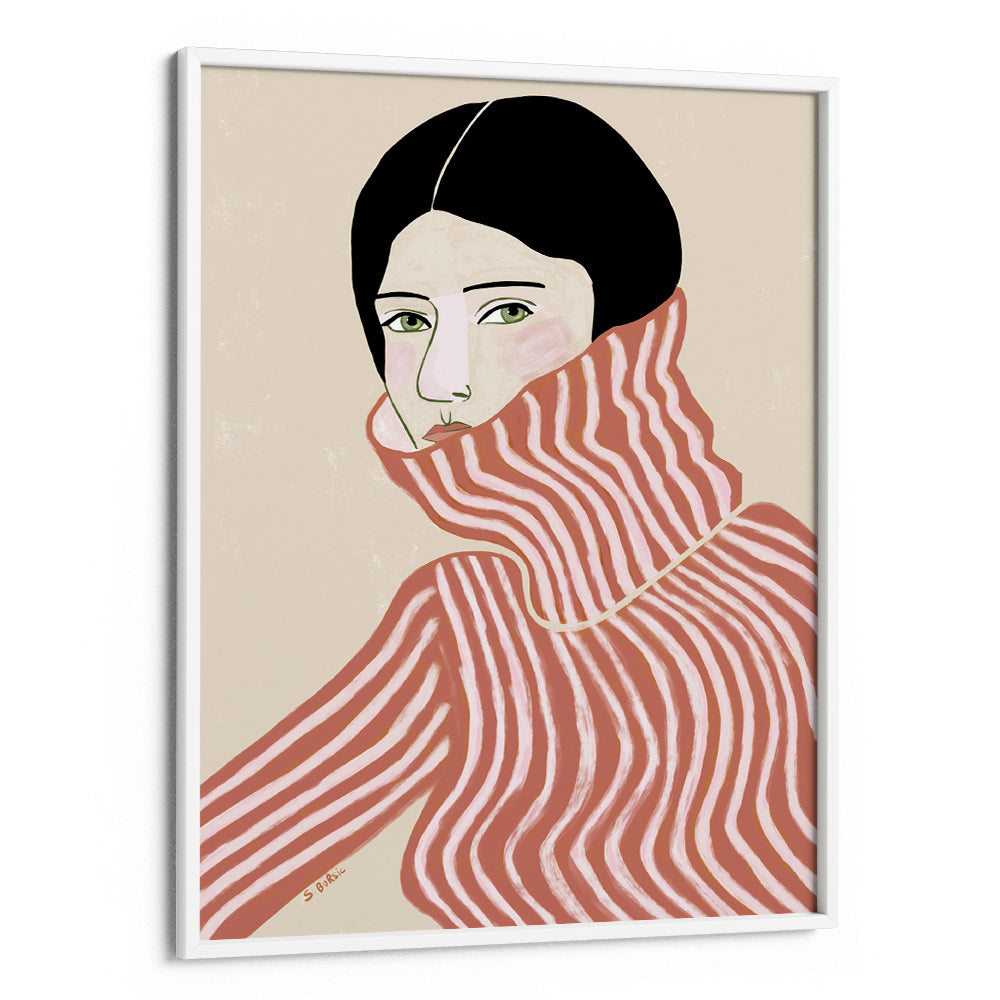 Lady in jumper Boho Artwork - XS / Matte Paper / Rolled Art - Nook At You