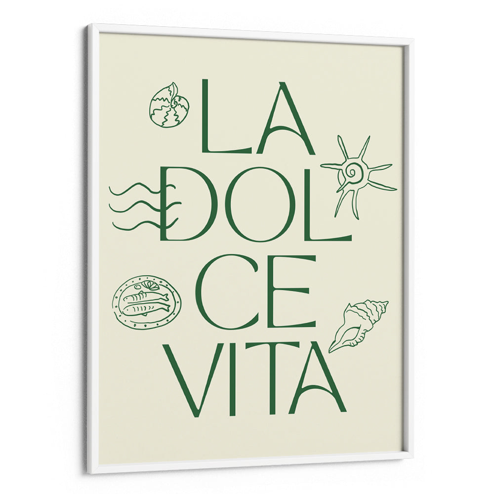 La Dolce Vita Green Canvas Painting - XS / Matte Paper / Rolled Art - Nook At You