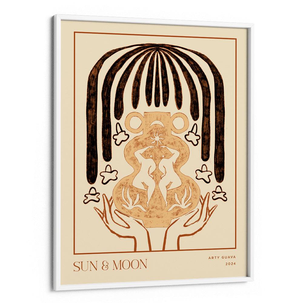Sun & Moon Boho Artwork - XS / Matte Paper / Rolled Art - Nook At You