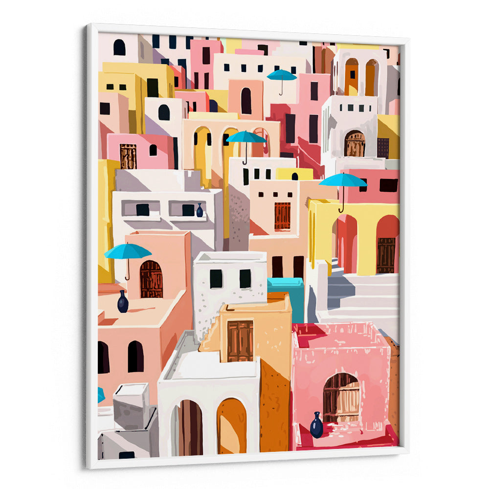 Pastel Cityscape Canvas Painting - XS / Matte Paper / Rolled Art - Nook At You