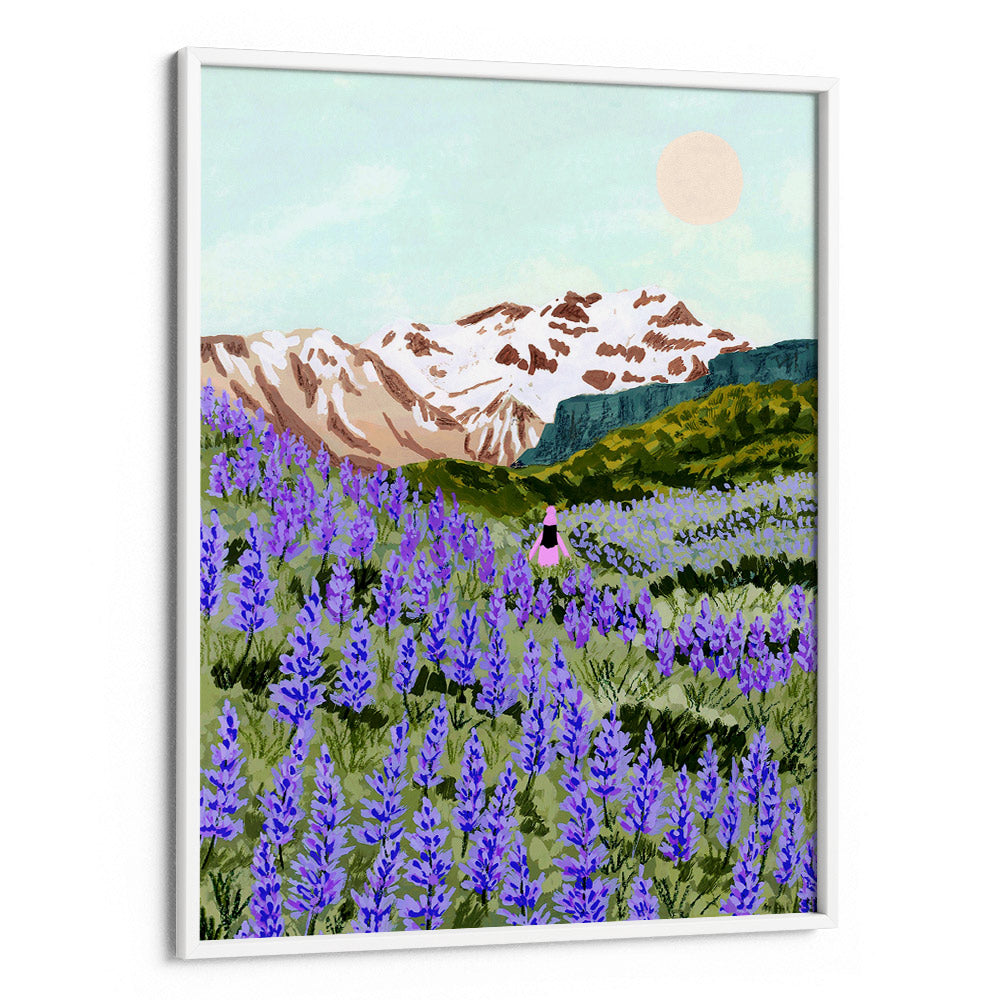 Lupine Landscape Painting - XS / Matte Paper / Rolled Art - Nook At You