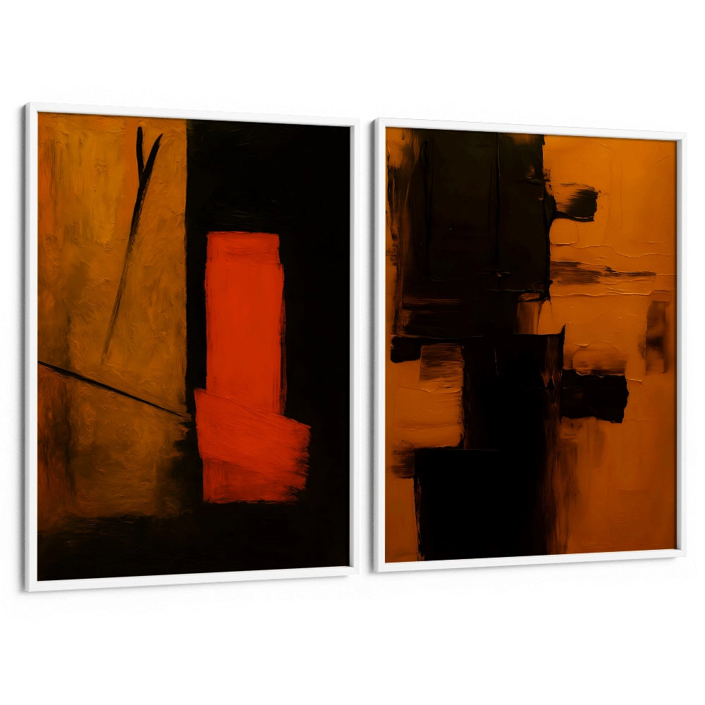 Ember & Shadow Set of 2 - XS / Matte Paper / Rolled Art - Nook At You