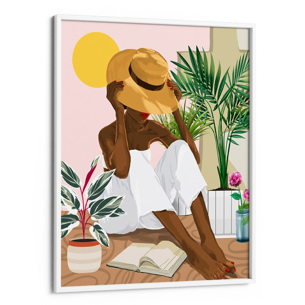 Summer Reading Women Illustration Painting - XS / Matte Paper / Rolled Art - Nook At You