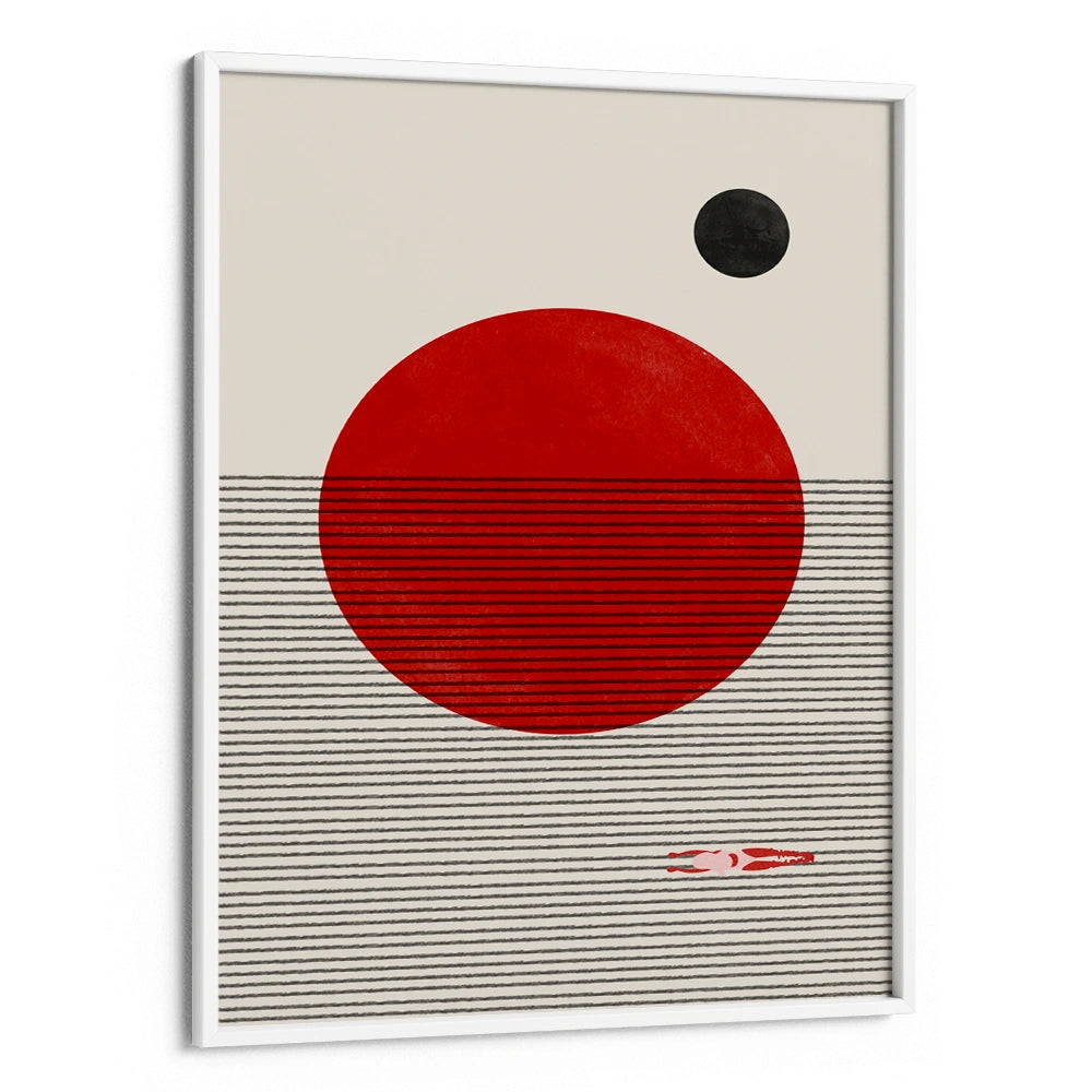 Floating Horizons Abstract Painting for Living Room - XS / Matte Paper / Rolled Art - Nook At You