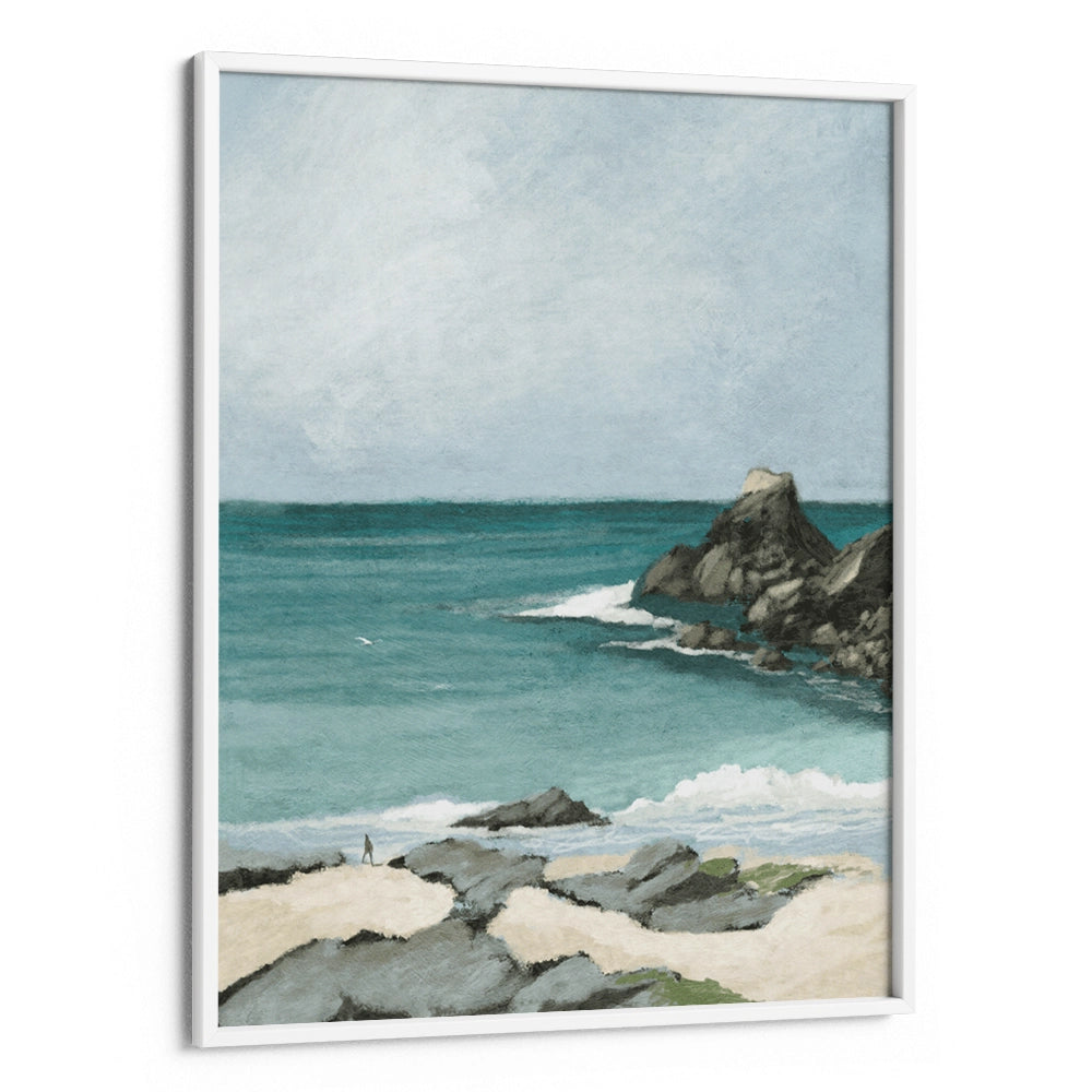Trevone Bay Portrait Canvas Landscape Paintings - XS / Matte Paper / Rolled Art - Nook At You