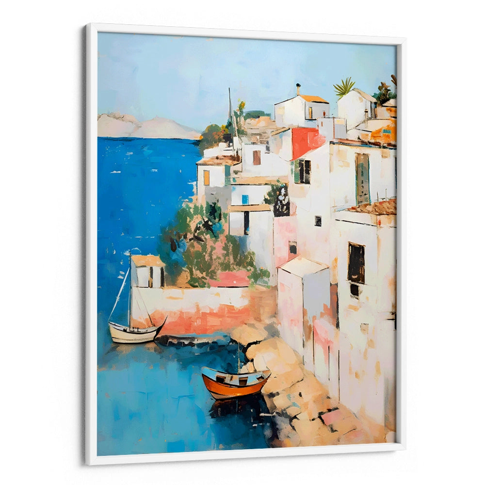 Town By the Sea Landscape Wall Art - XS / Matte Paper / Rolled Art - Nook At You