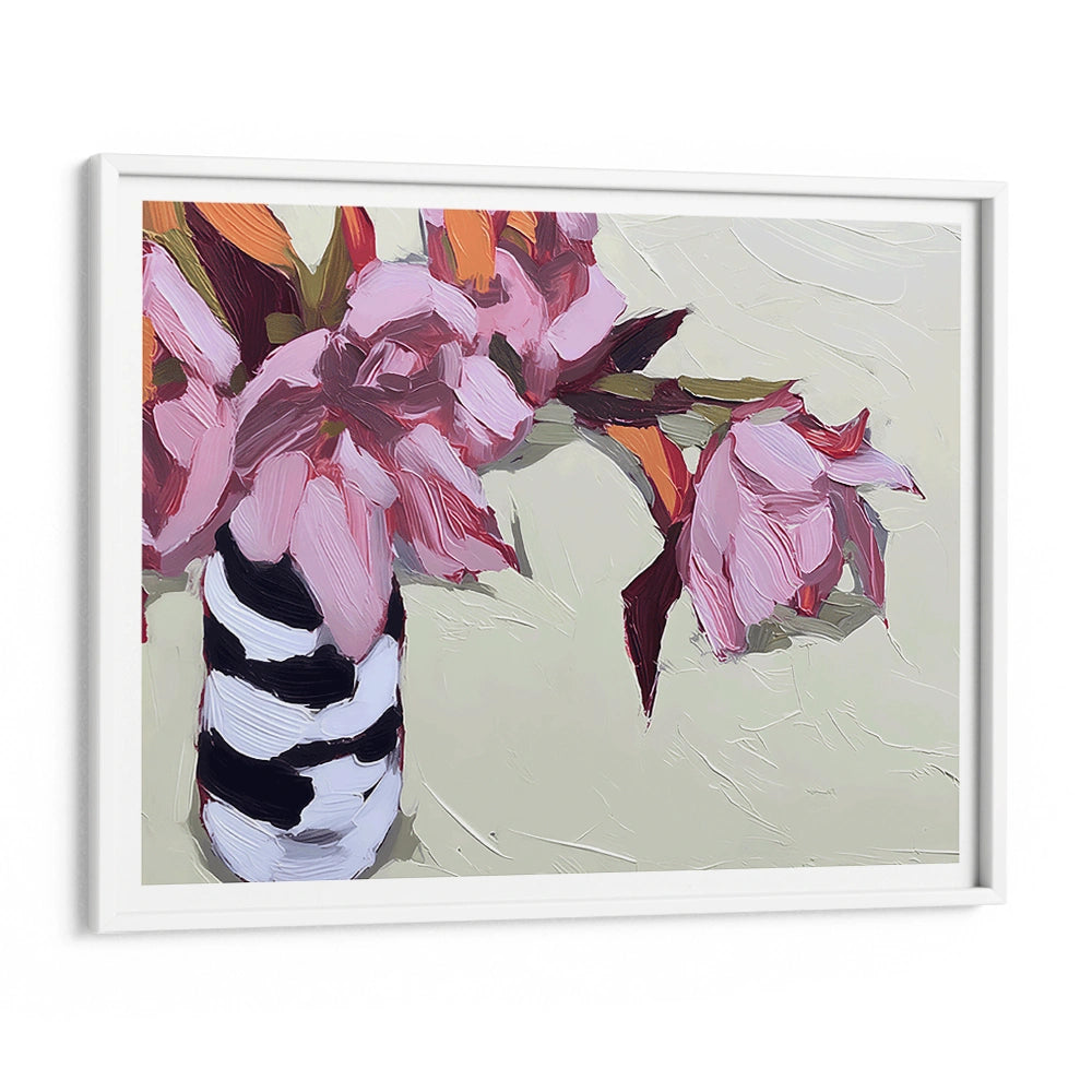 Pink Flowers Botanical Canvas Painting - XS / Matte Paper / Rolled Art - Nook At You