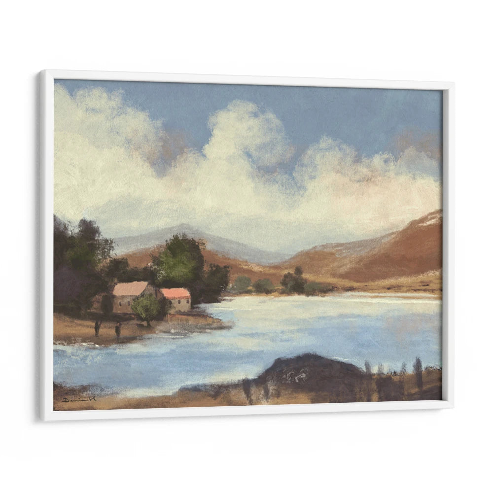 Lake Vista Landscape Painting - XS / Matte Paper / Rolled Art - Nook At You