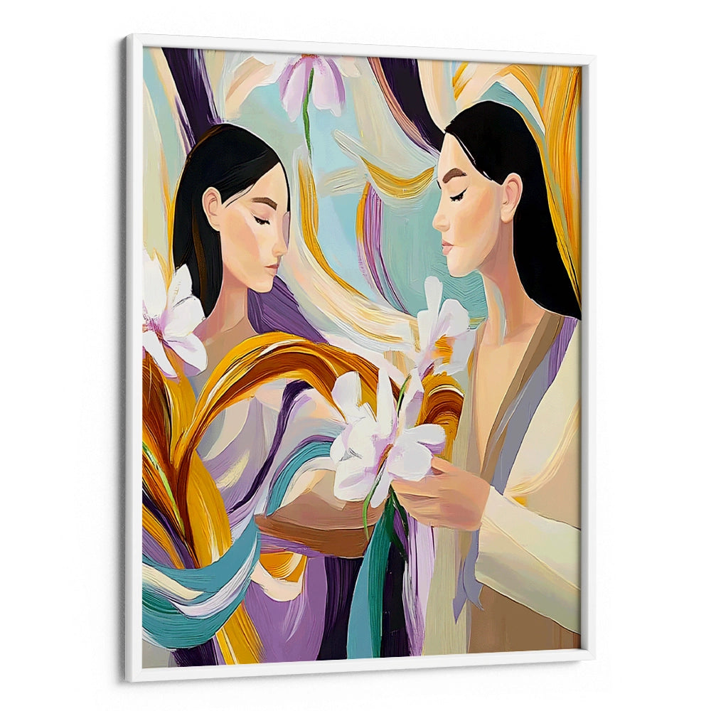 Held Between Us Women Illustration Wall Art Poster - XS / Matte Paper / Rolled Art - Nook At You