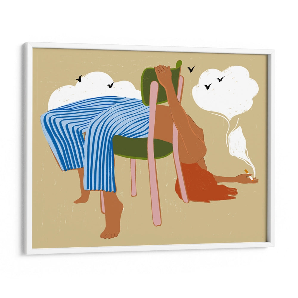 Smoking Up and Making Clouds Boho Canvas Print - XS / Matte Paper / Rolled Art - Nook At You