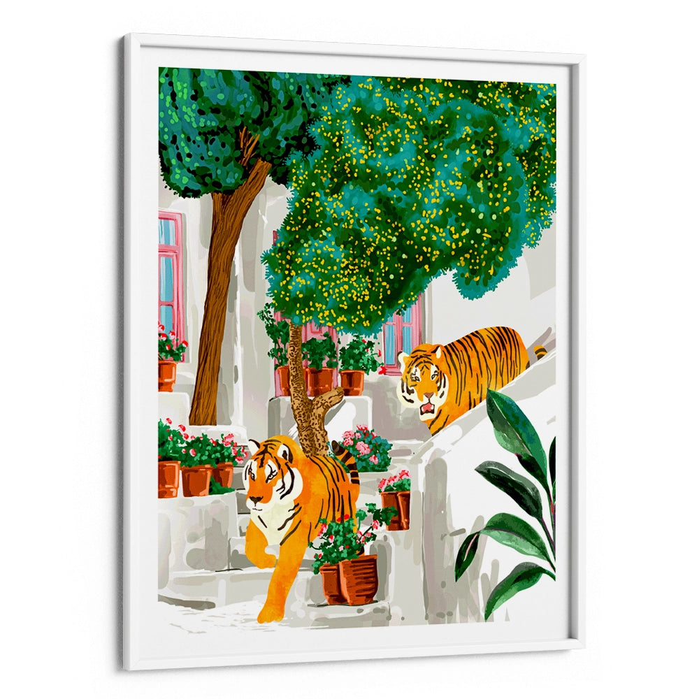 Tigers In Greece Botanical Wall Art - 5XL / Canvas / Rolled Art - Nook At You