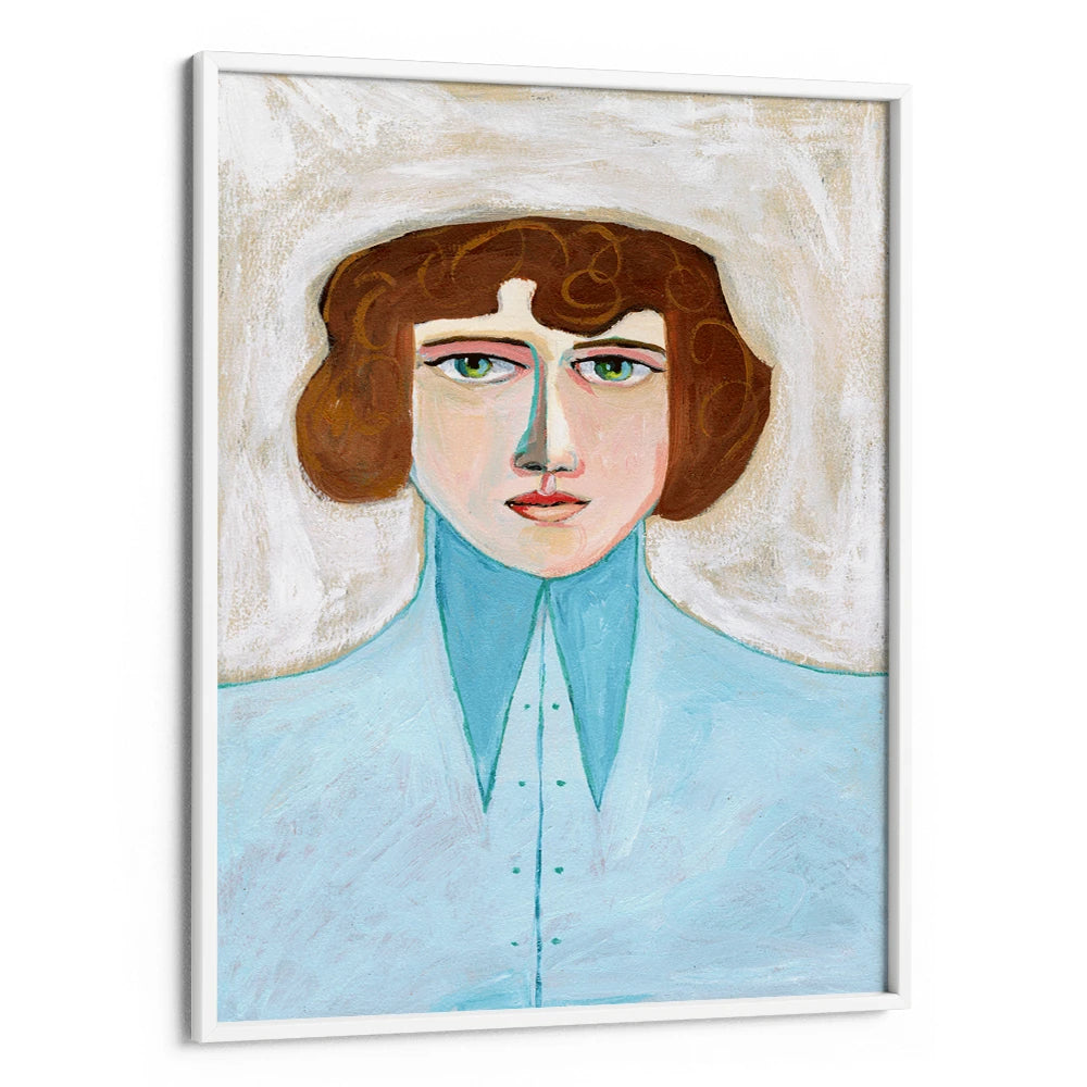 Serene Woman Portrait Canvas Painting - XS / Matte Paper / Rolled Art - Nook At You