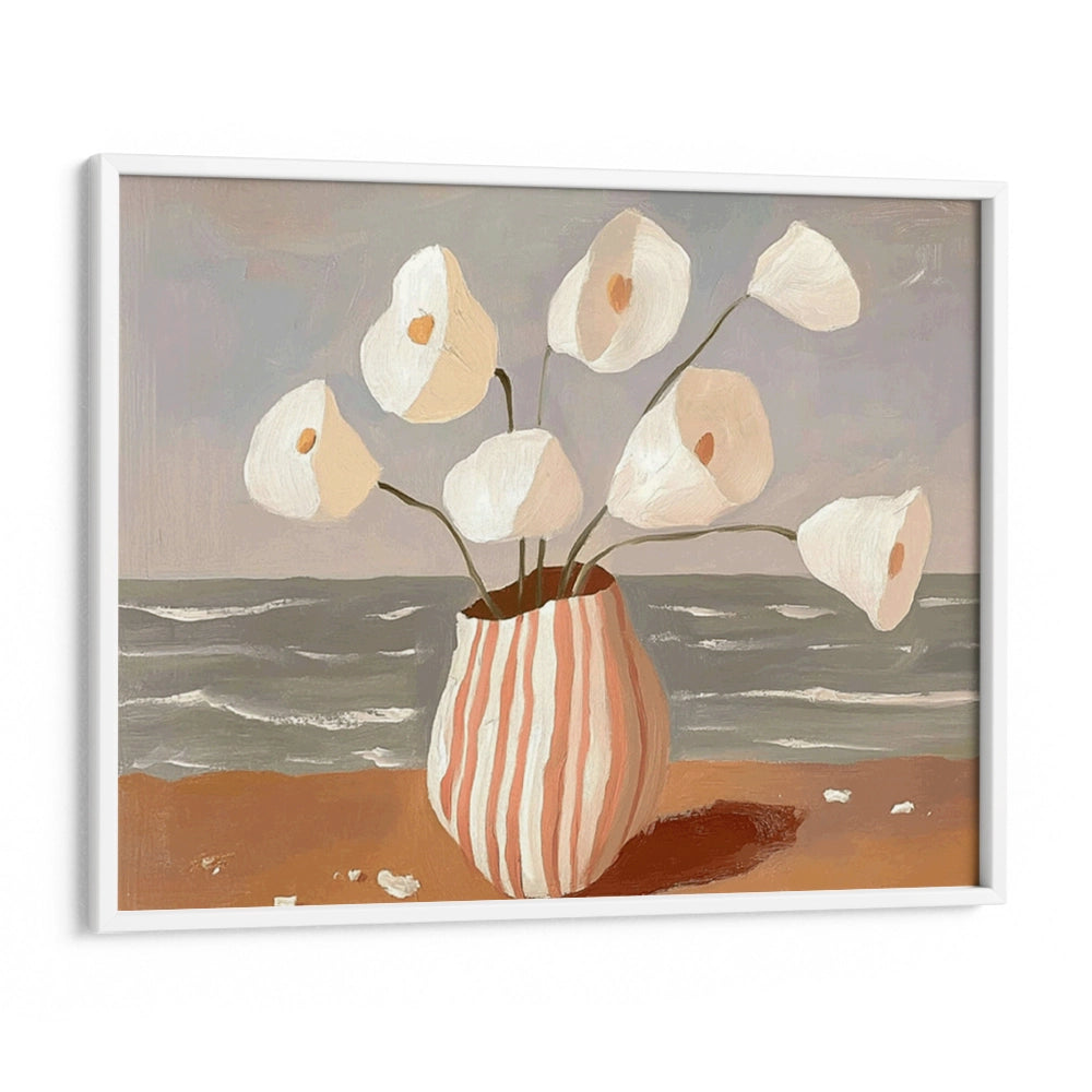 A Vase with White Calla Lilies Botanical Painting - XS / Matte Paper / Rolled Art - Nook At You
