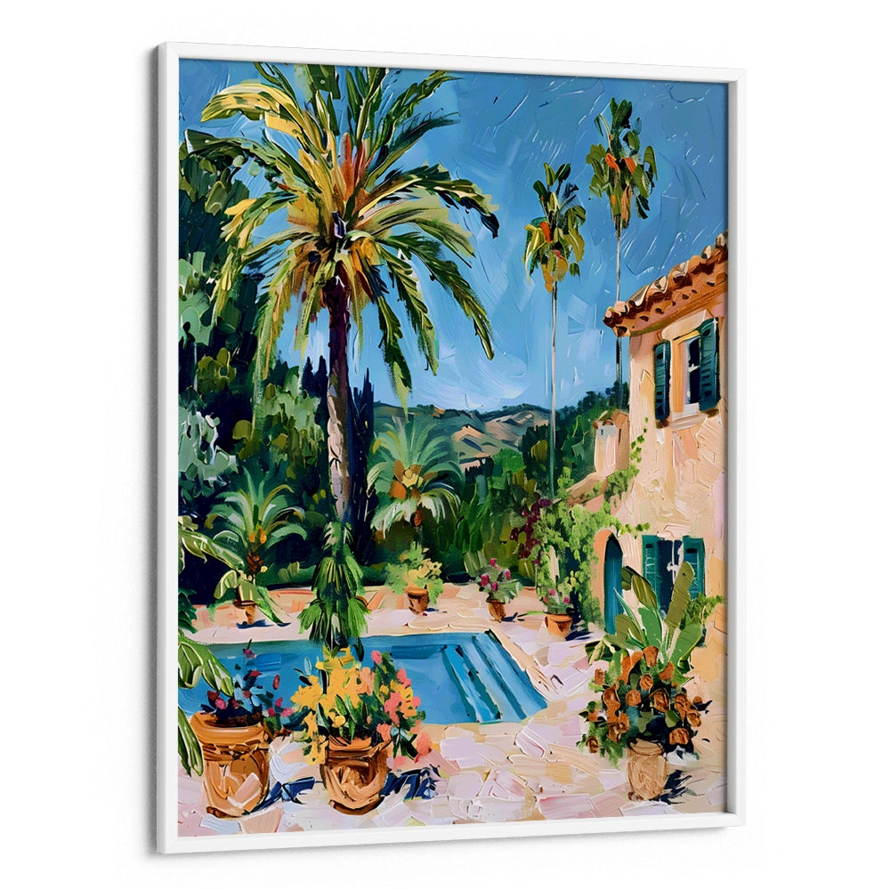 Pool and Palm Landscape Wall Decor - XS / Matte Paper / Rolled Art - Nook At You