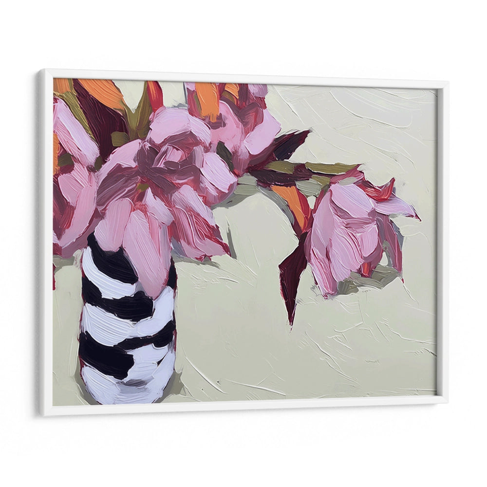 Pink Flowers Botanical Canvas Painting - XS / Matte Paper / Rolled Art - Nook At You