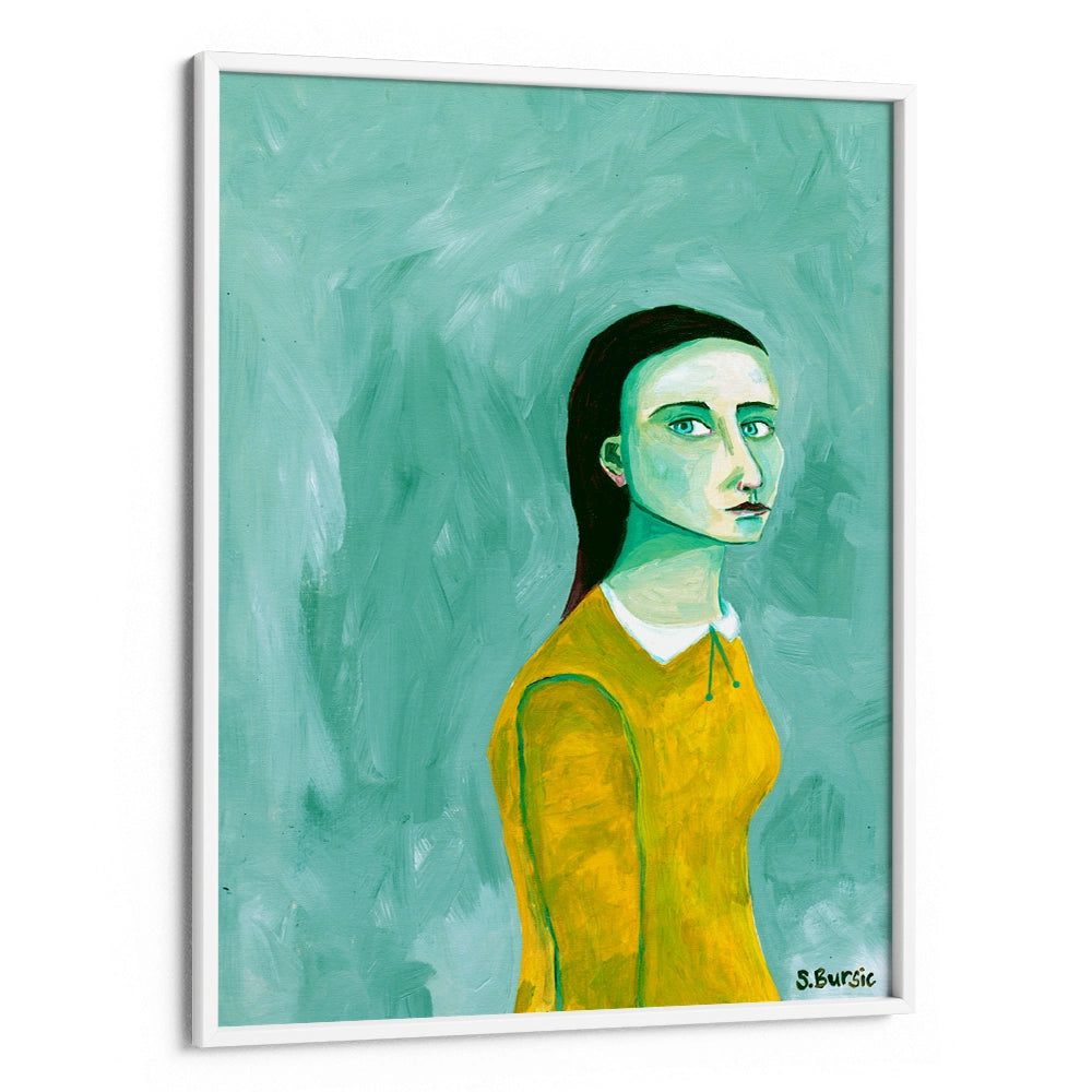 Lady in the Yellow Dress Women Illustration - XS / Matte Paper / Rolled Art - Nook At You