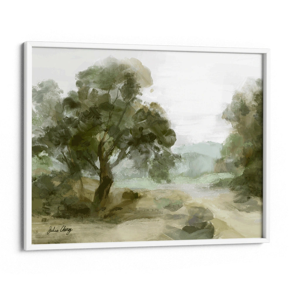 Misty Valley Path Landscape Painting - XS / Matte Paper / Rolled Art - Nook At You