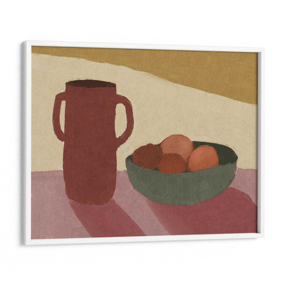 Jug With Peaches Abstract Wall Decor - XS / Matte Paper / Rolled Art - Nook At You