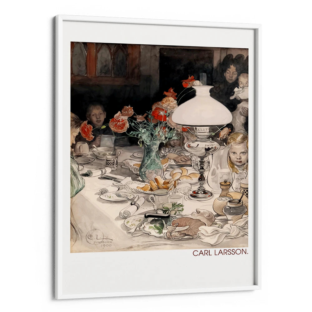 Carl Larsson - Around the Evening Lamp (1900) Exhibition Wall Art Print - XS / Matte Paper / Rolled Art - Nook At You