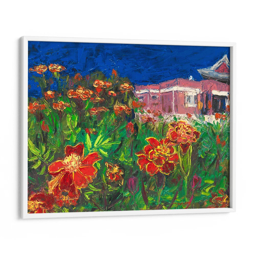 Temple Garden Marigolds Botanical Wall Art Poster - XS / Matte Paper / Rolled Art - Nook At You